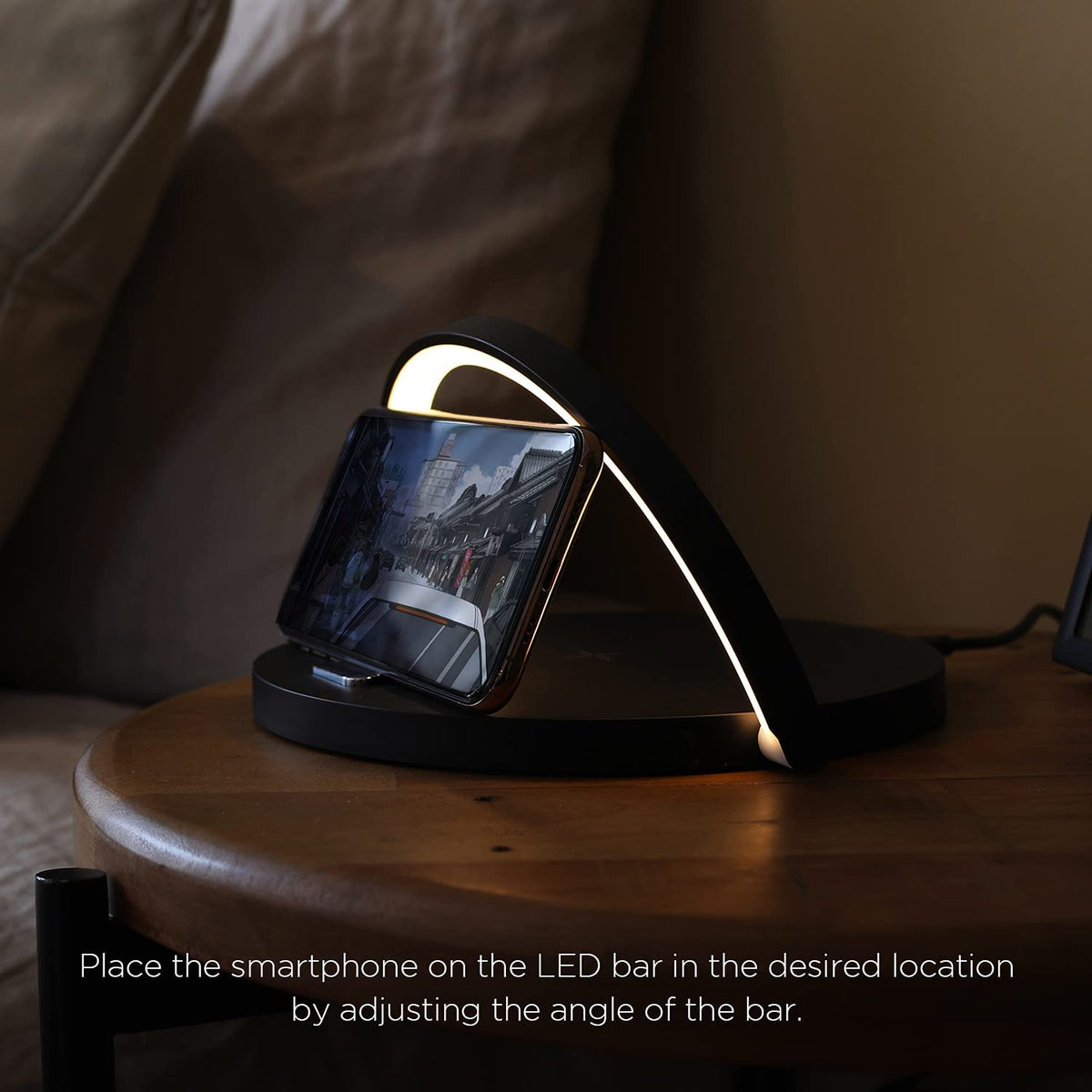 Chargelight 3-in-1 - LED Lamp with Wireless Charger and Phone Stand