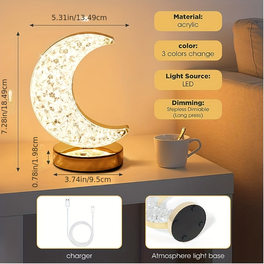 Calprisma Lamp - Touch-Control Crystal Table Lamp