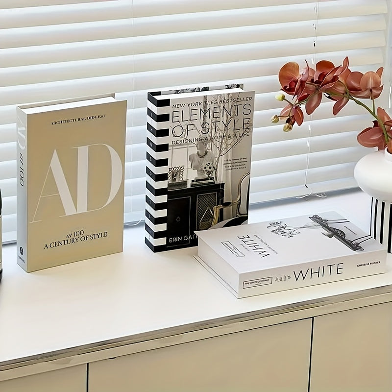 ChicDecor - Set of 3 Elegant Decorative Books for Your Home