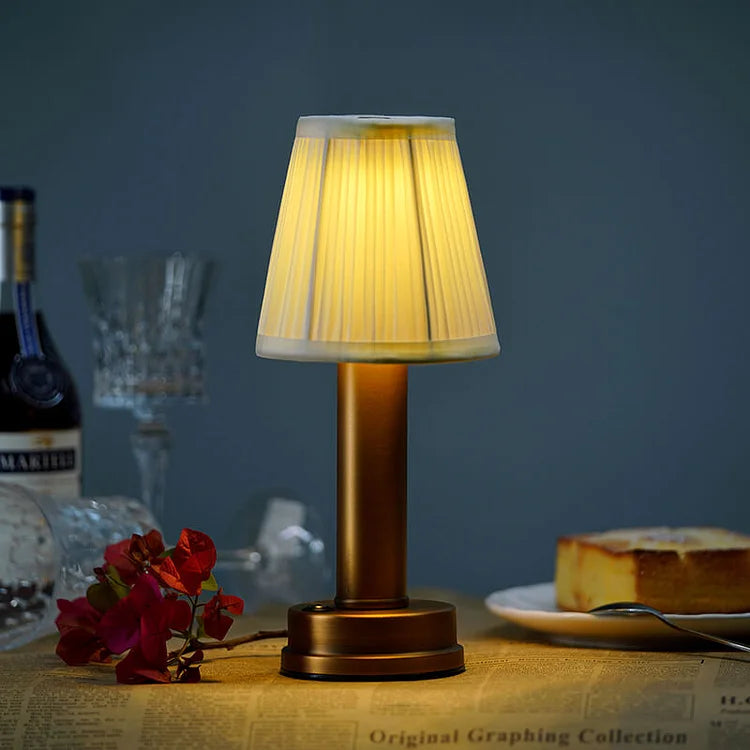 LuxeSilk - Rechargeable Cordless Table Lamp for Cozy Ambiance