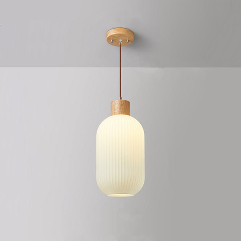 VintageLight - Wood and Glass Pendant with Vintage Charm