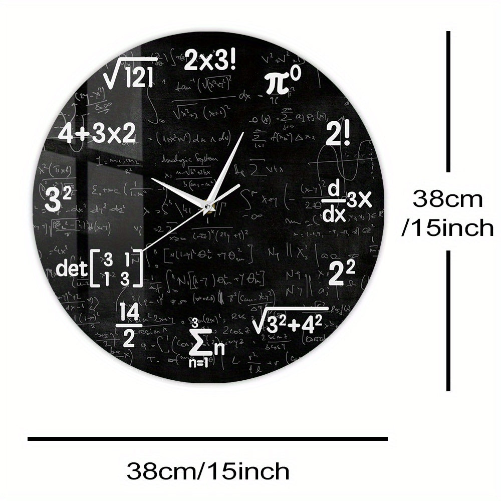 MathMirror Clock - Modern Acrylic Wall Clock with Math Formulas