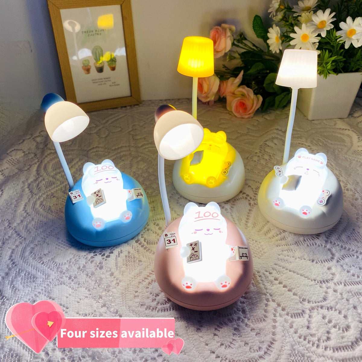 SleepyKitten Lamp - Rechargeable USB LED Cat Night Light