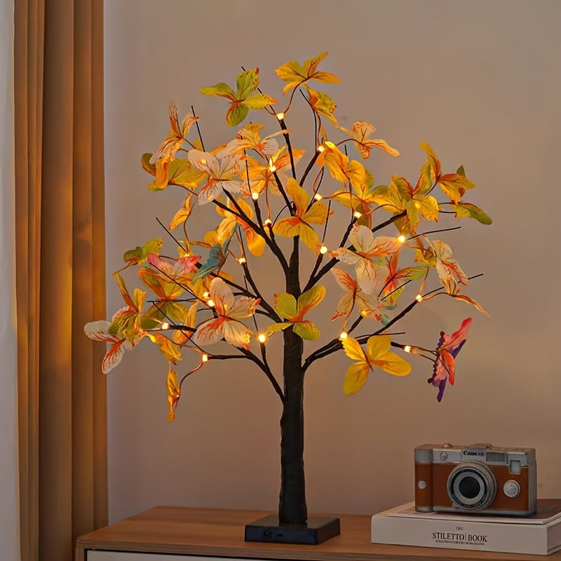 GlowBirch - Decorative Birch & Butterfly LED Lamp