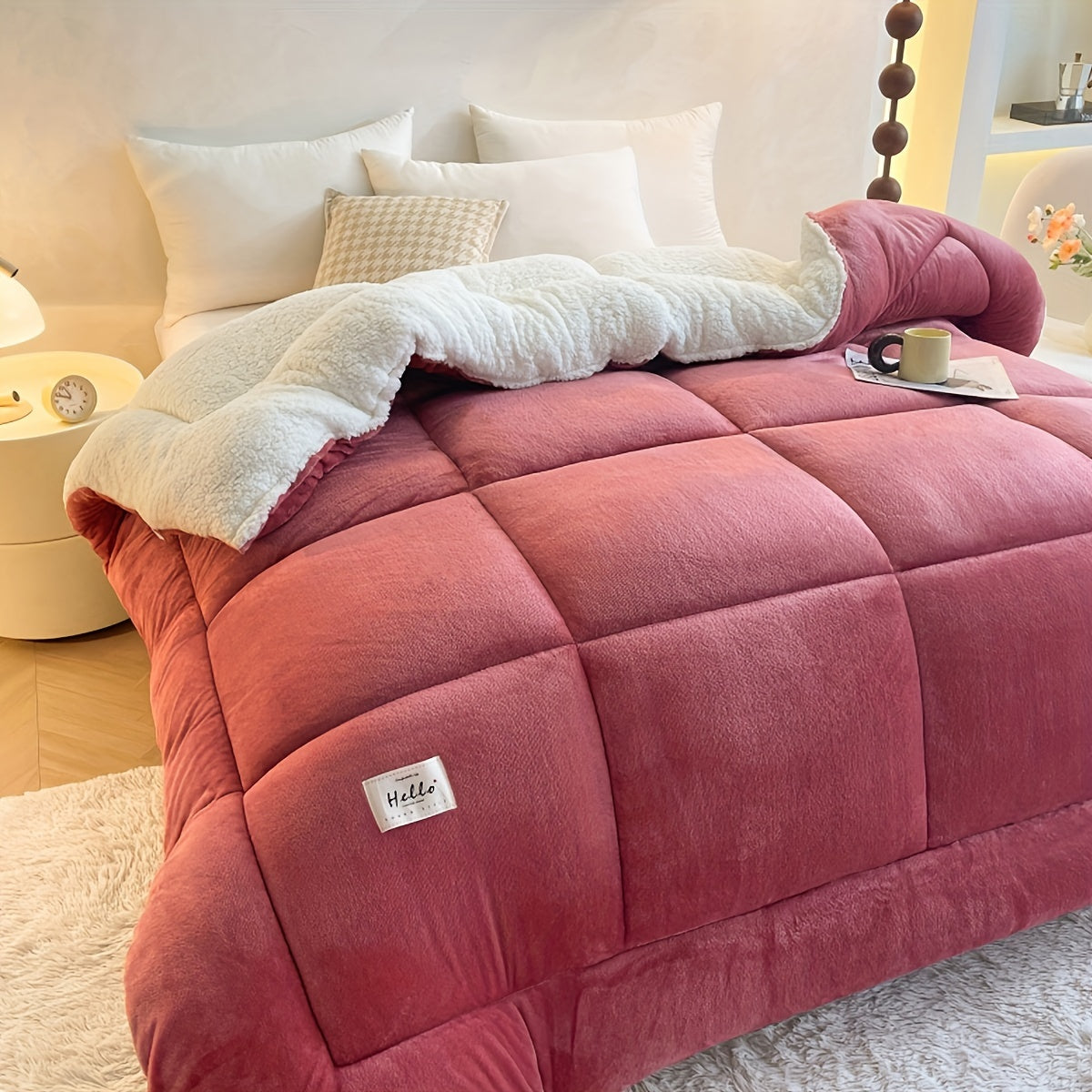 KozeLodge - Chalet Style Sherpa Fleece Duvet for Cozy Warmth