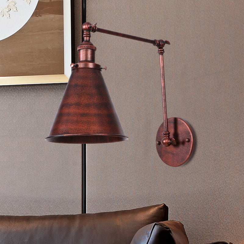 IndustrialFarm - Black and Rust Industrial Wall Sconce