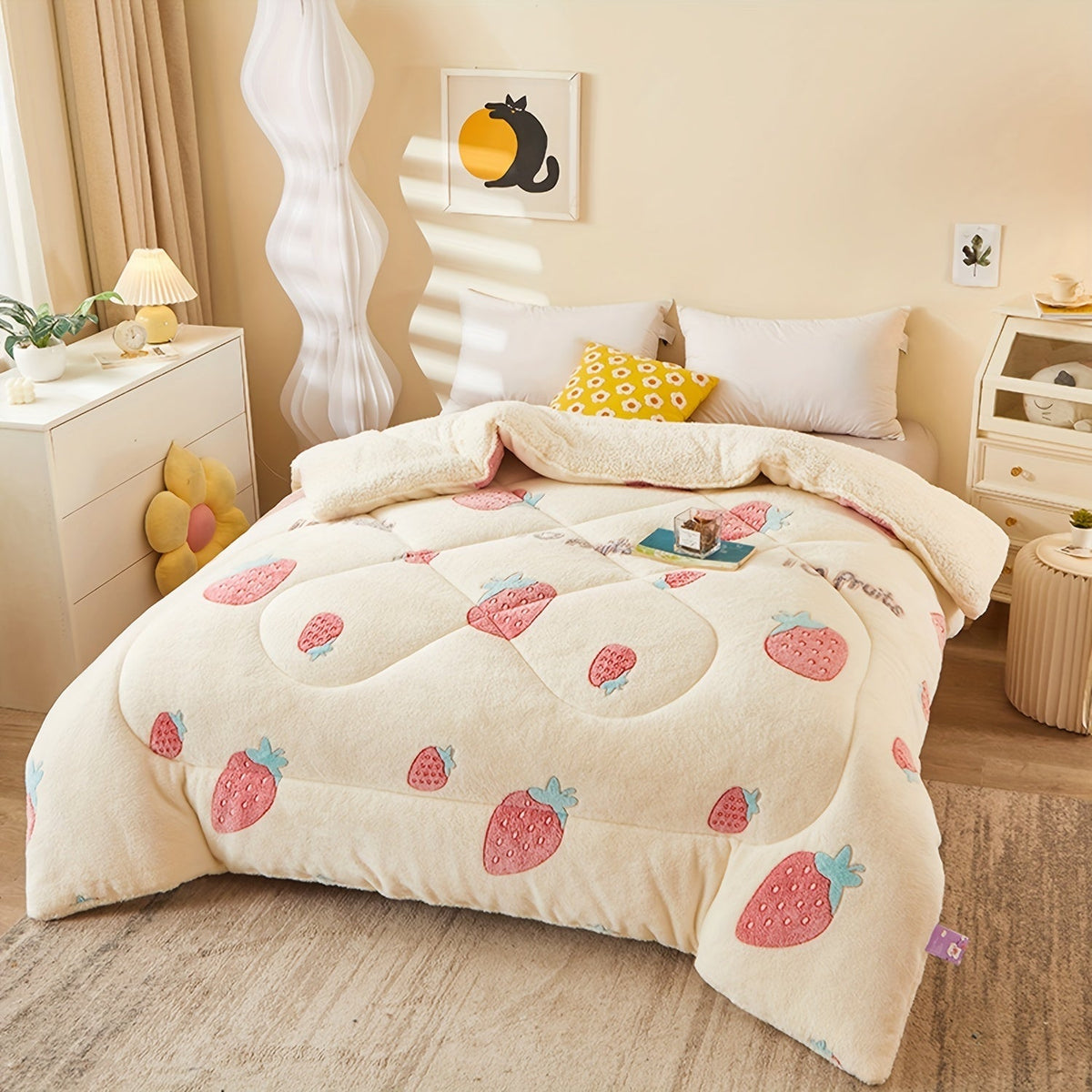 FloralDream - Soft Winter Fleece Duvet with Floral Print