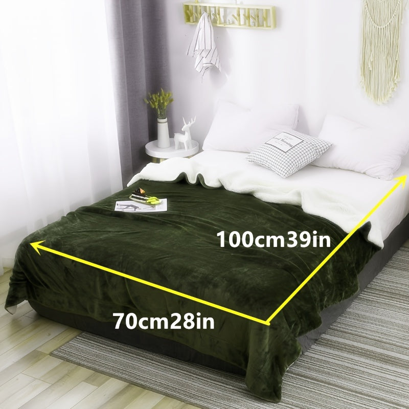 LuxeFlannel - Reversible Sherpa Throw Blanket for Ultimate Comfort