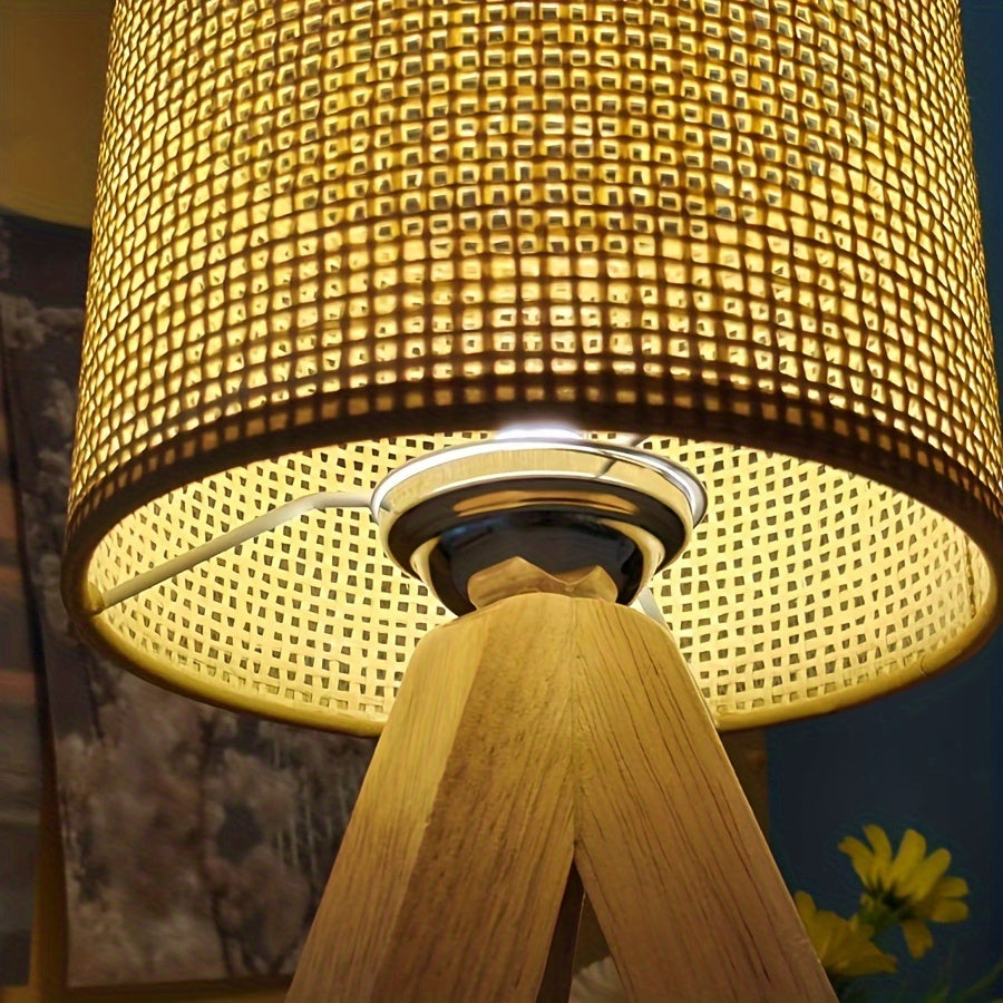 DecoGlow Lamp - Wooden Table Lamp with USB Power