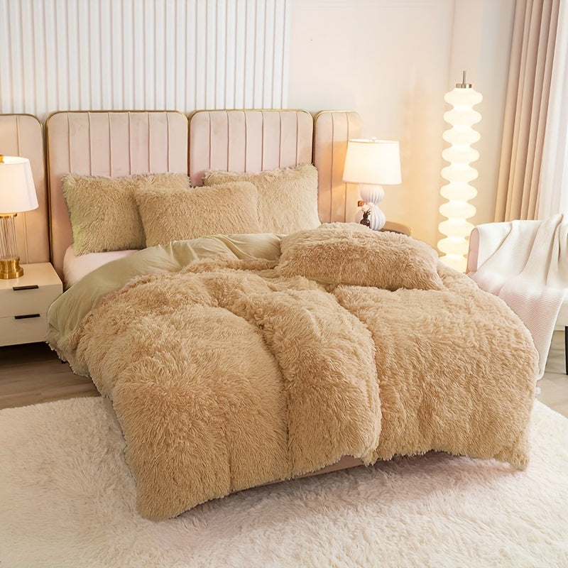 IndulgeNest - Ultra Soft Plush Duvet Cover Set with Zip Closure