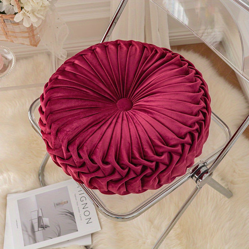 VelvetPumpkin Cushion - Soft Round Velvet Cushion for Your Home