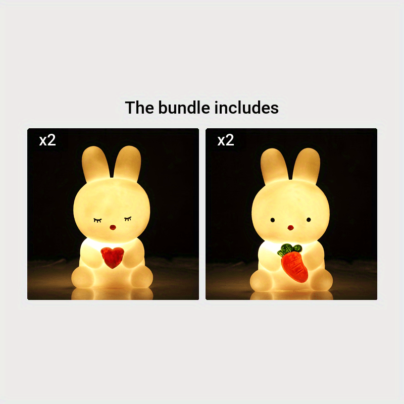Yamibun - Cute LED Bunny Night Light for Soft Ambience