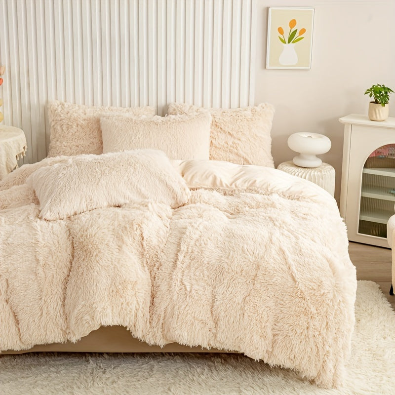 IndulgeNest - Ultra Soft Plush Duvet Cover Set with Zip Closure