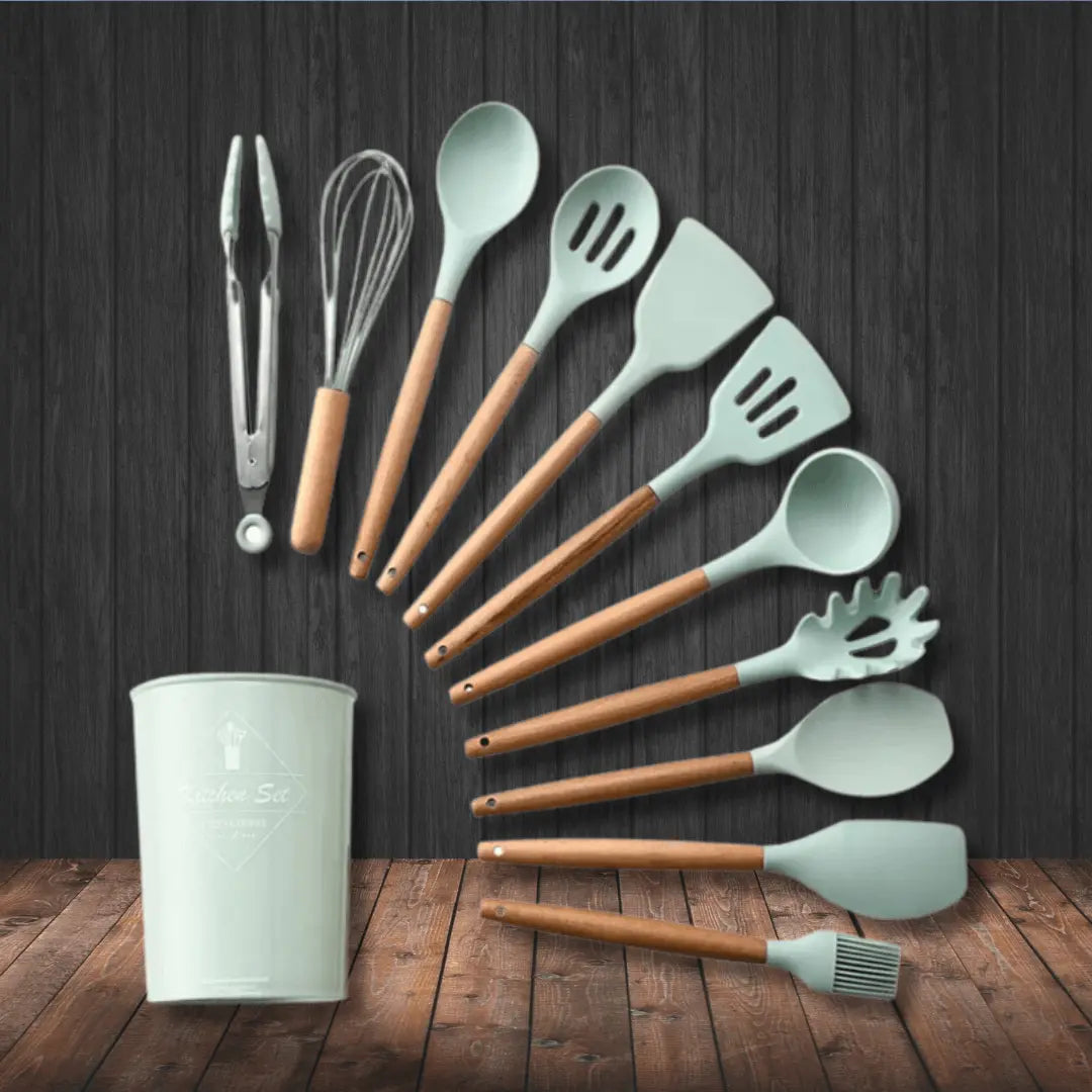 FlexiChef - Ensemble d'ustensiles de cuisine en silicone durable