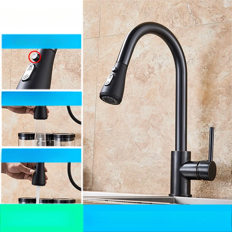 FlexStream - Kitchen Faucet with Flexible Spout and Retractable Sprayer