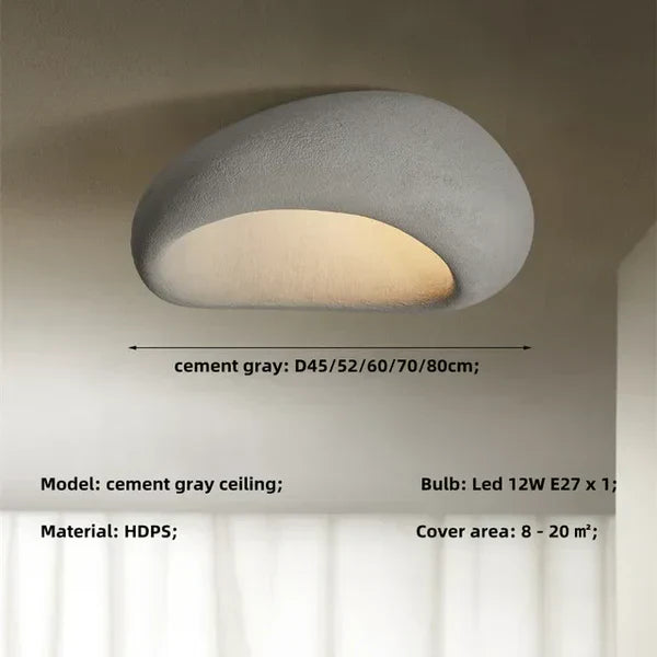 SereneAura Ceiling Light – Lumière Naturelle Wabi-Sabi