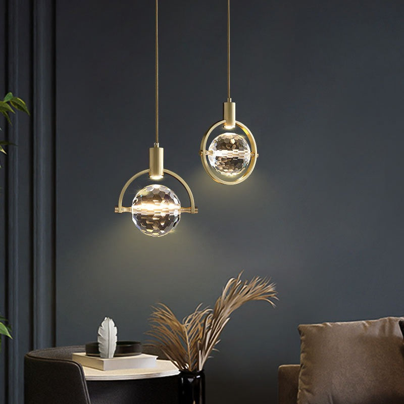 CrystalChic Pendant - LED Ring Light with Sparkling Crystals