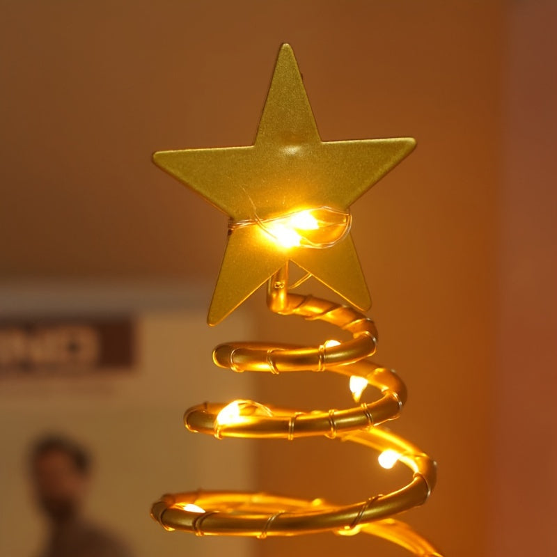 Telvora - Stainless Steel Star Tree LED Table Lamp