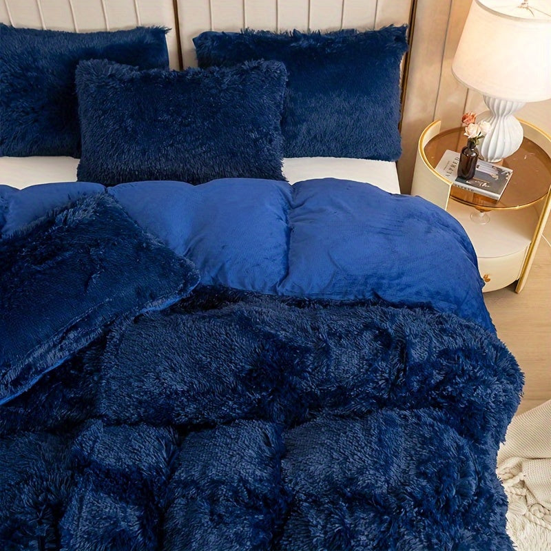 IndulgeNest - Ultra Soft Plush Duvet Cover Set with Zip Closure