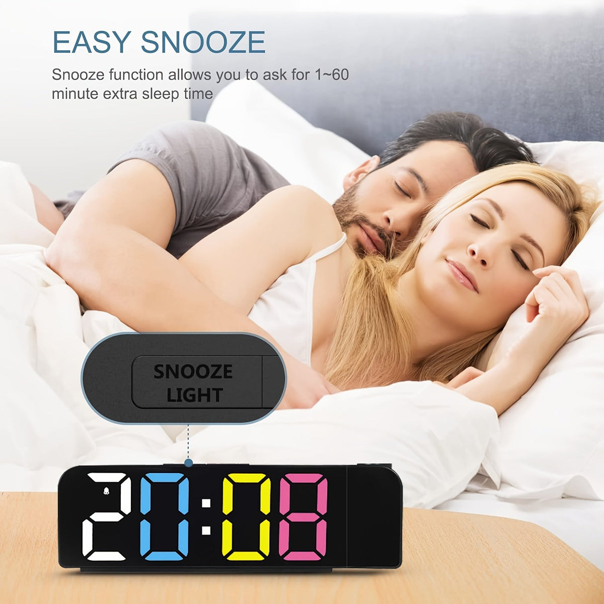 TimeView - Modern Digital Alarm Clock with Time Projection