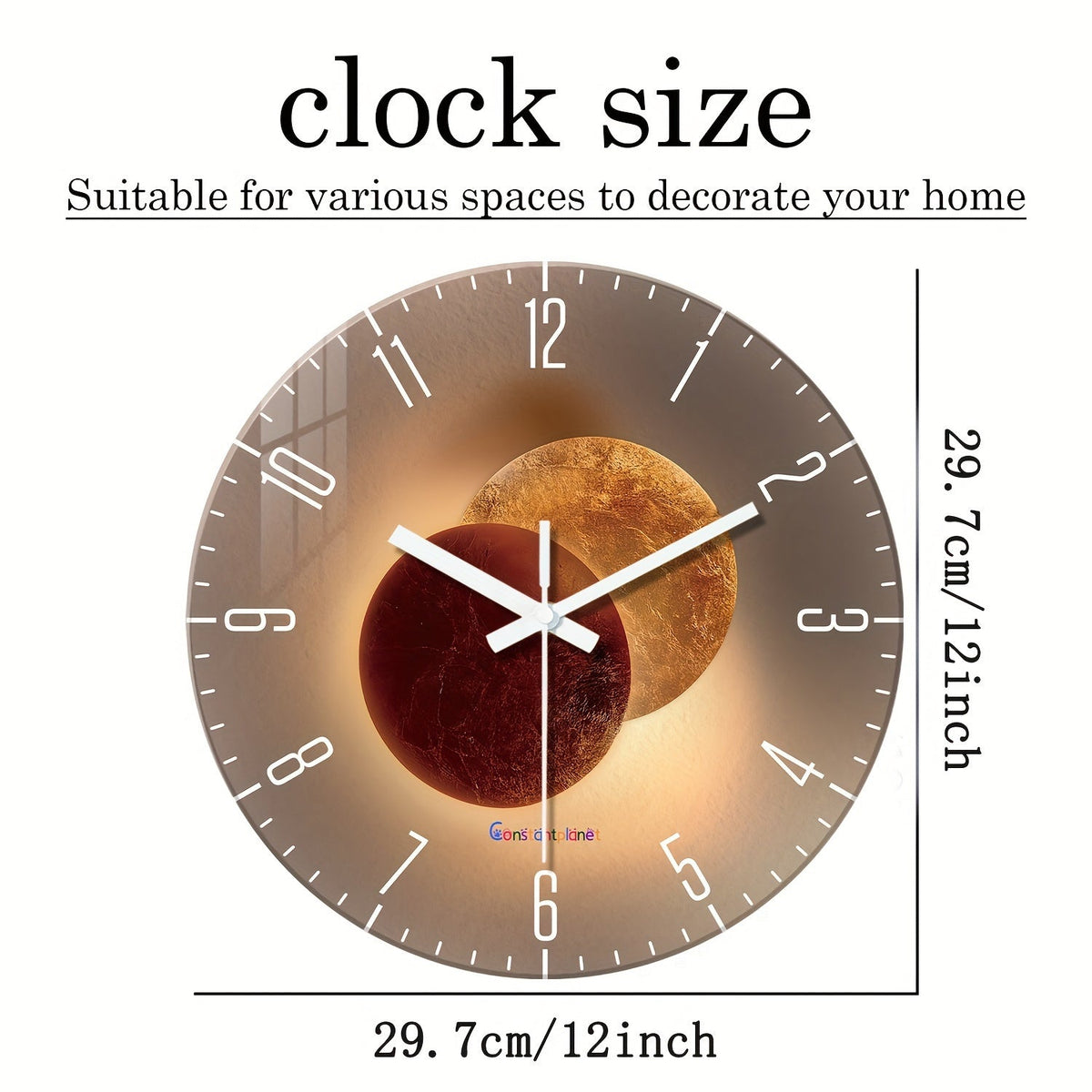 CosmicLight Clock - Planet-Pattern Wall Clock