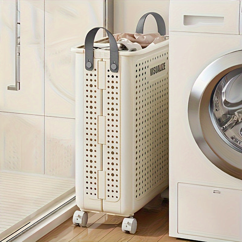 Efficient - Foldable Laundry Basket on Wheels for Easy Transport
