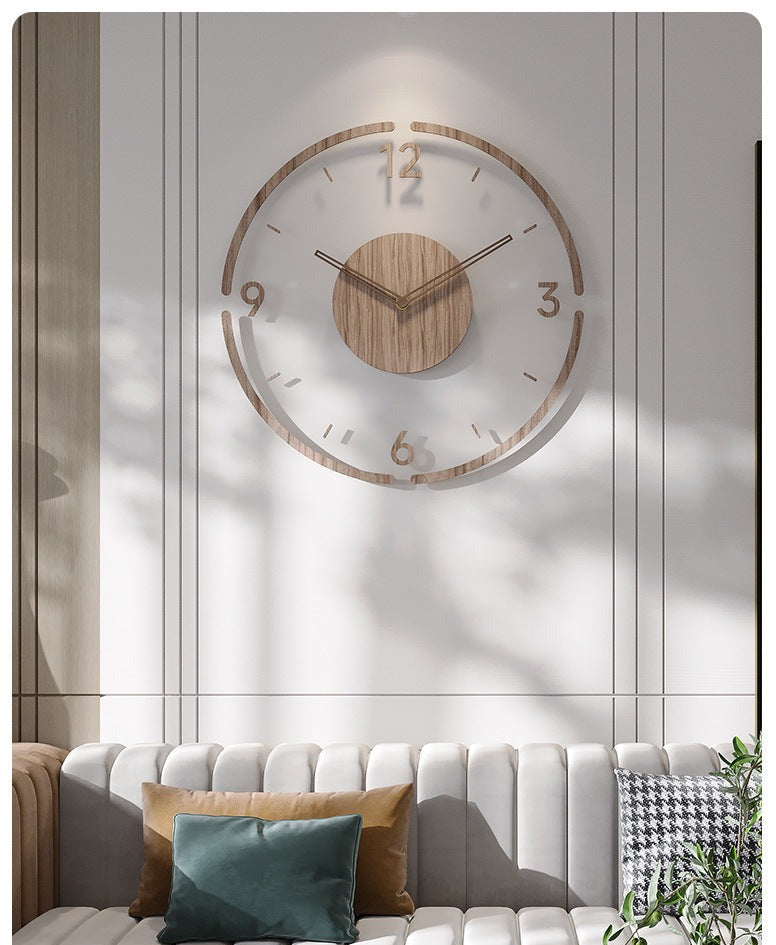 NatureTime - Horloge Murale Rustique en Bois de 35 cm