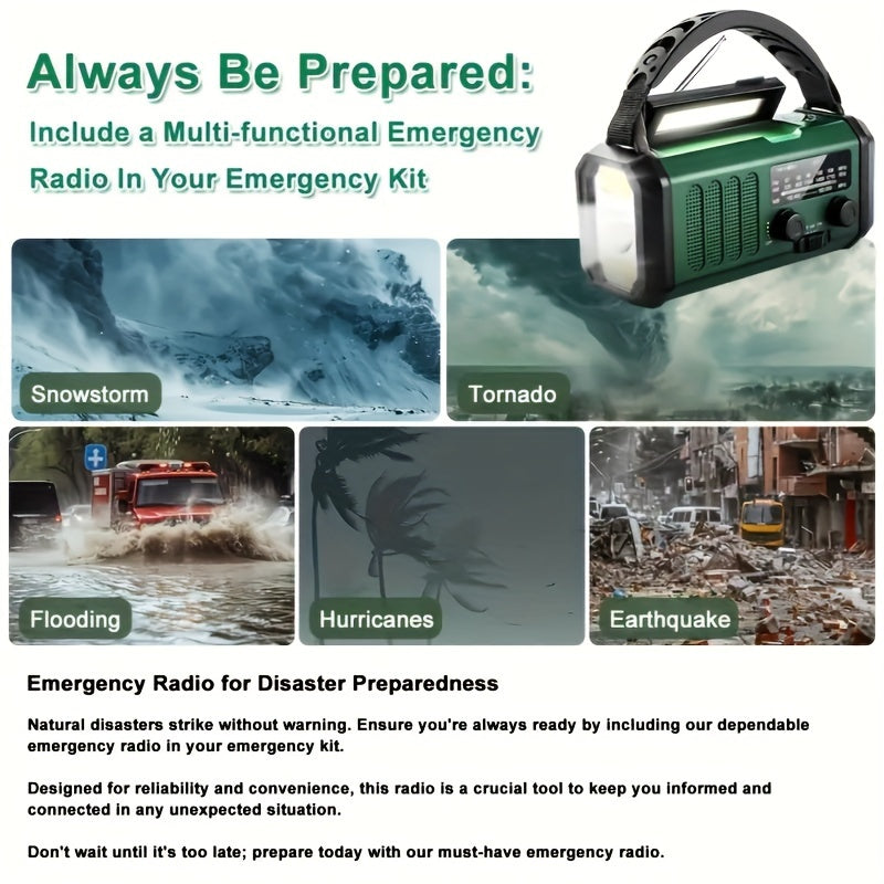 SurvivorPower - Radio d'urgence multifonction résistante