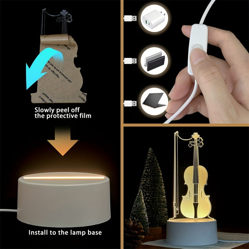 MelodyGlow Lamp - 3D LED Cello-Shaped Table Lamp