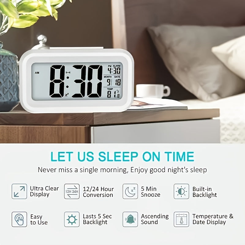 SmartGlow Clock - Digital Alarm Clock with Built-in Night Light