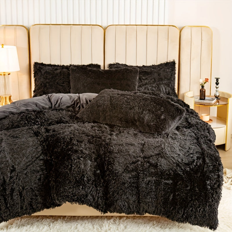 IndulgeNest - Ultra Soft Plush Duvet Cover Set with Zip Closure