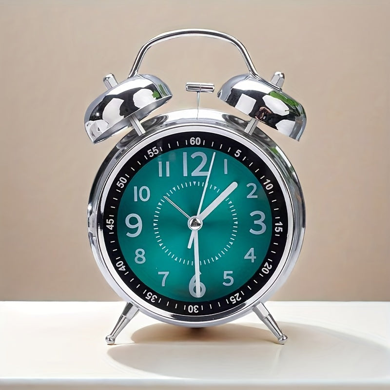 TimeBell - Retro Metal Bell Alarm Clock for Bedroom and Travel
