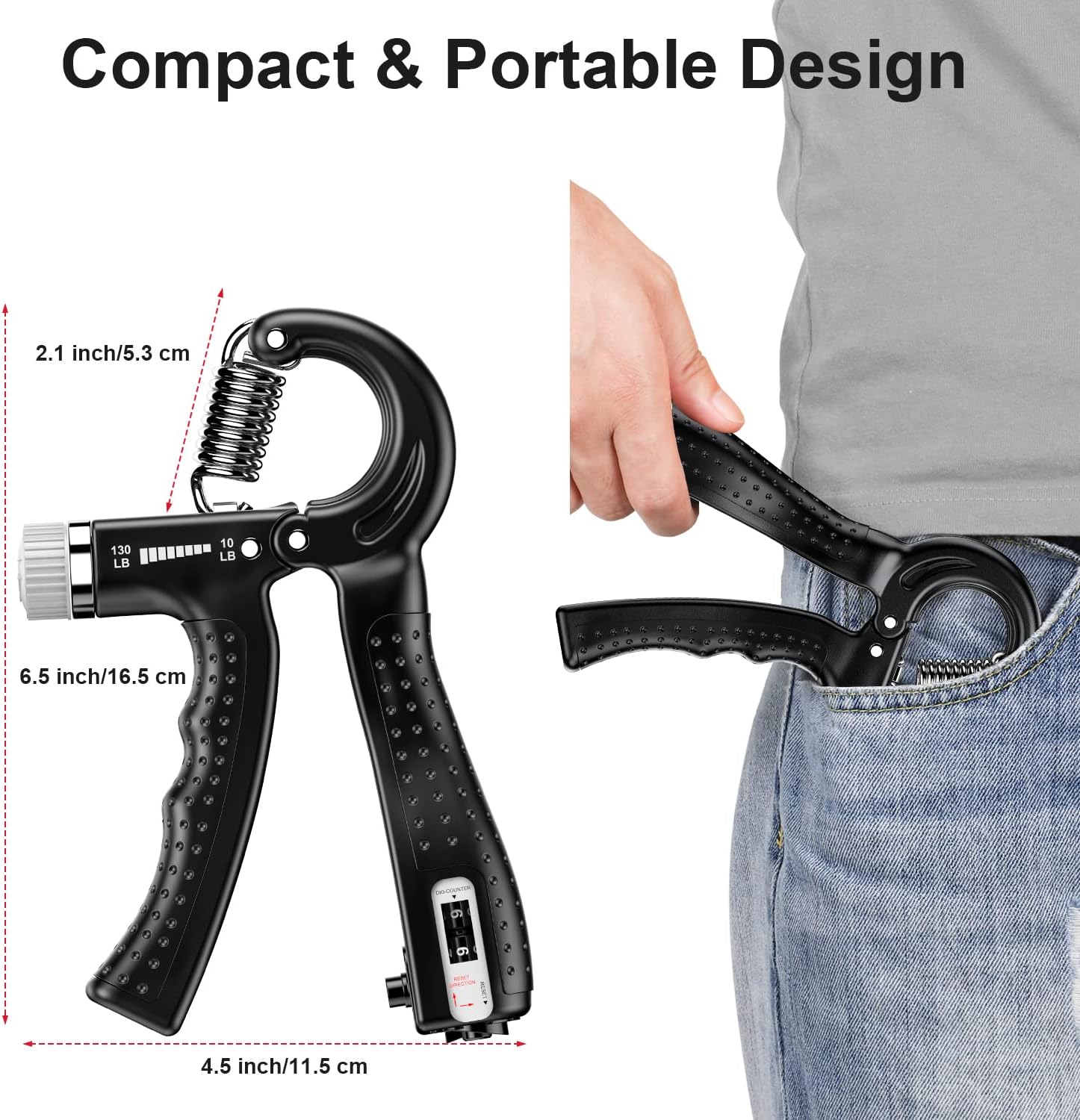 GripMaster - Set de musculateurs de poigne (lot de 2)