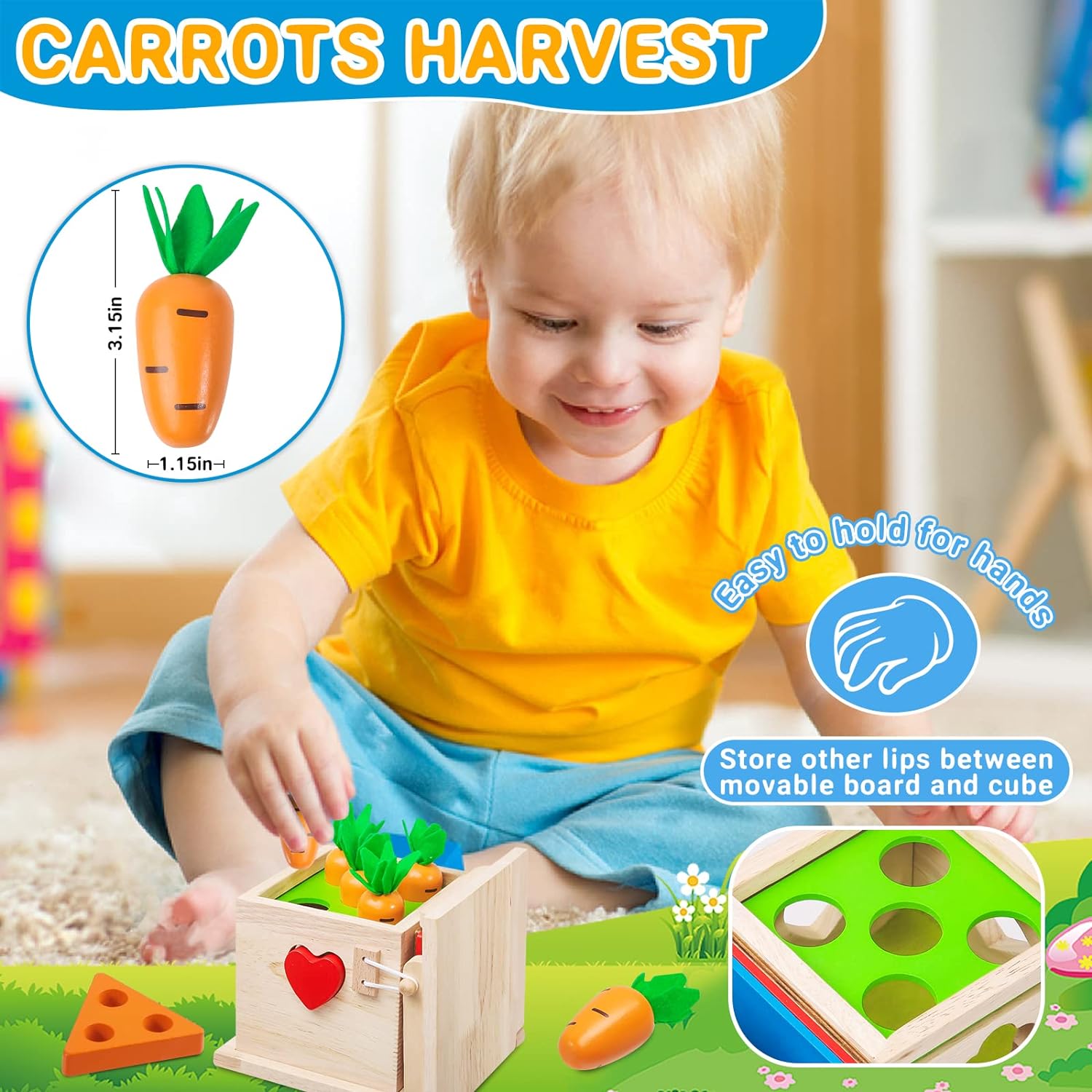 HavenWood Montessori Wooden Play Set - Educational Toy for Babies 6 Months+