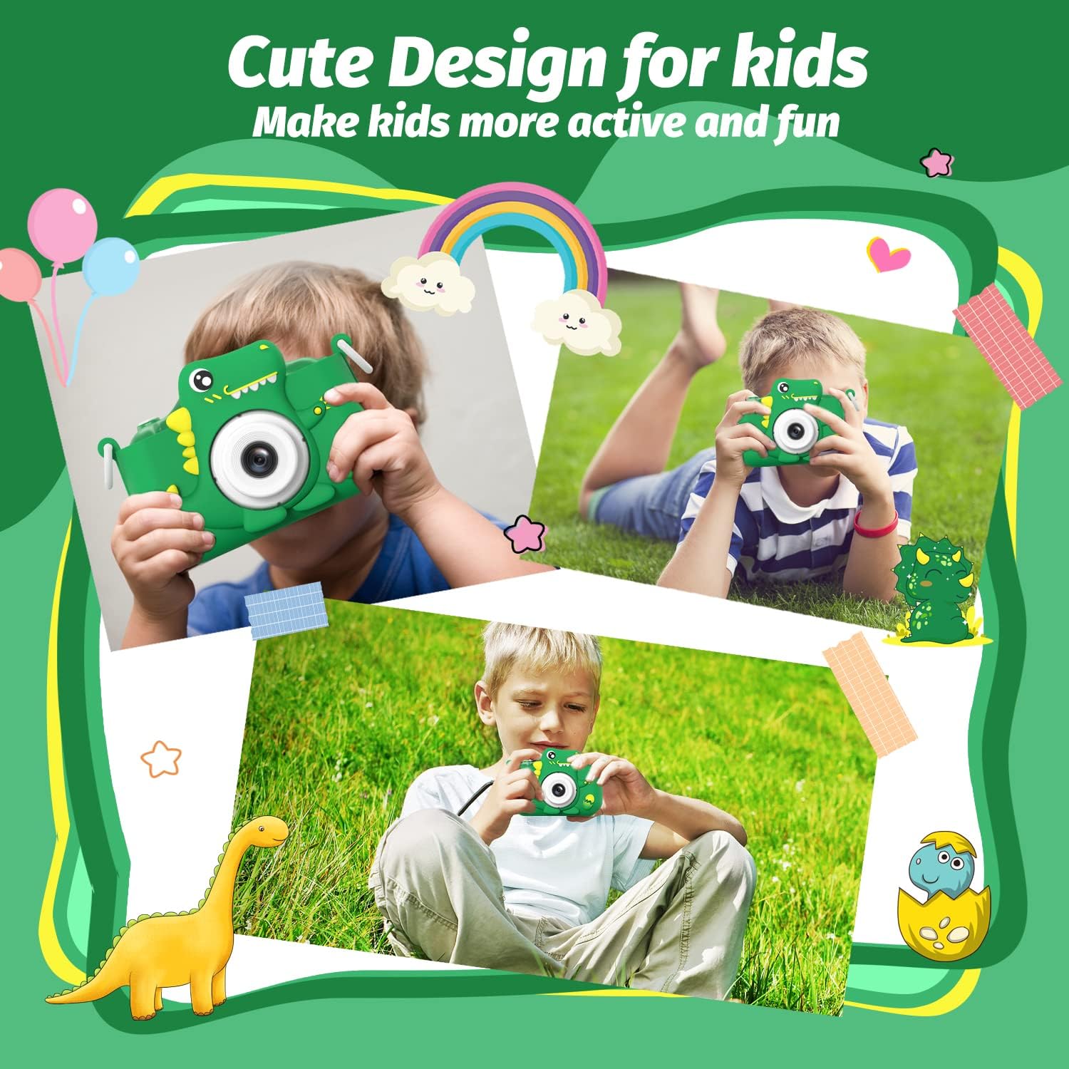 NanoLens - Dinosaur 1080P Camera for Creative Kids