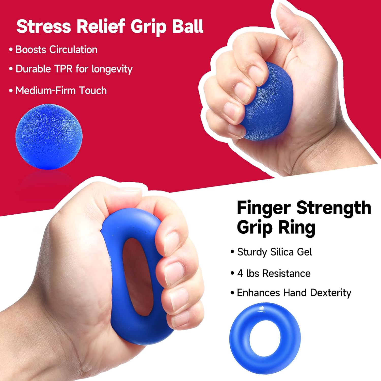 GripMaster - Set de 5 musculateurs de poigne