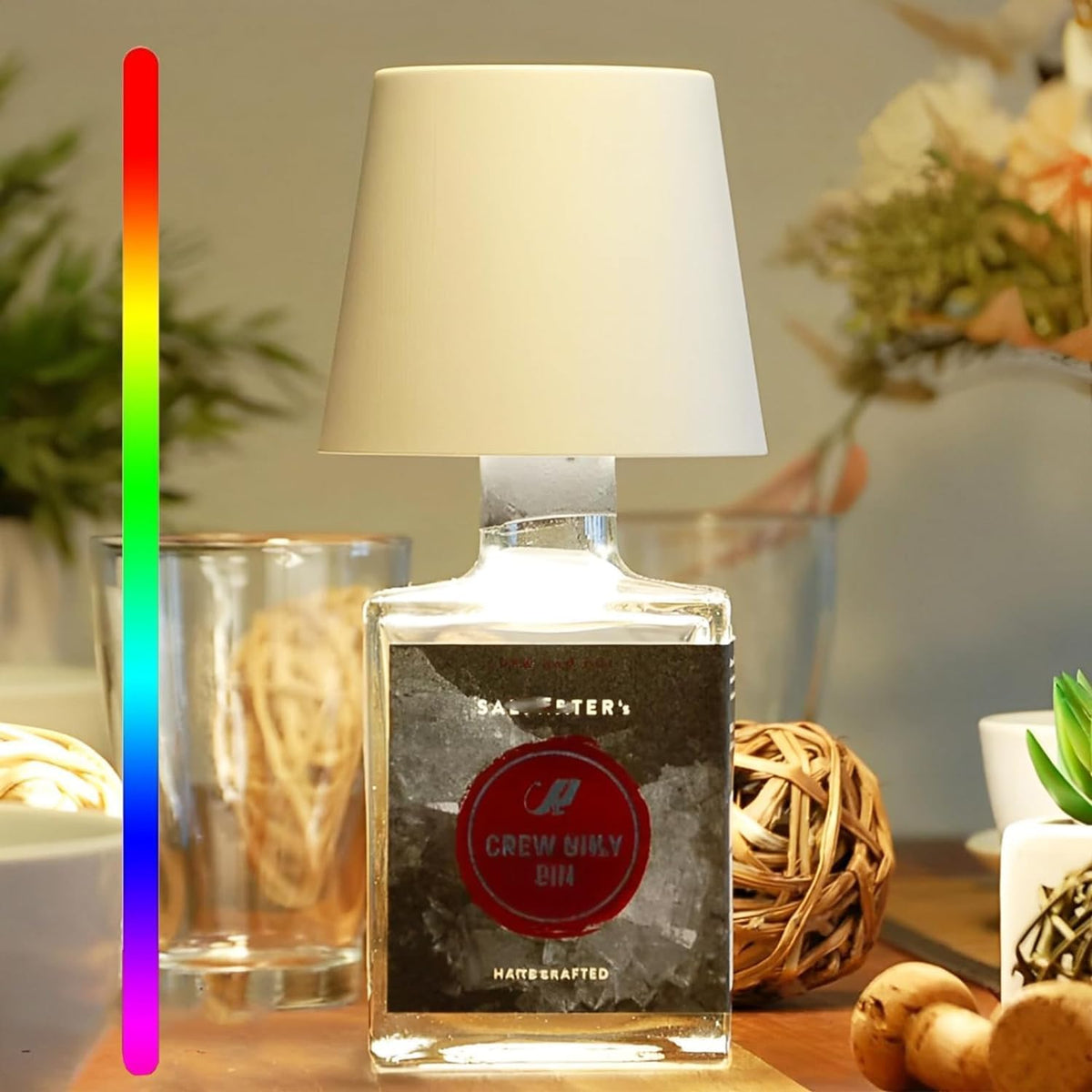 EmberGlow - Wireless Bottle Lamp with Touch Control and USB Charging