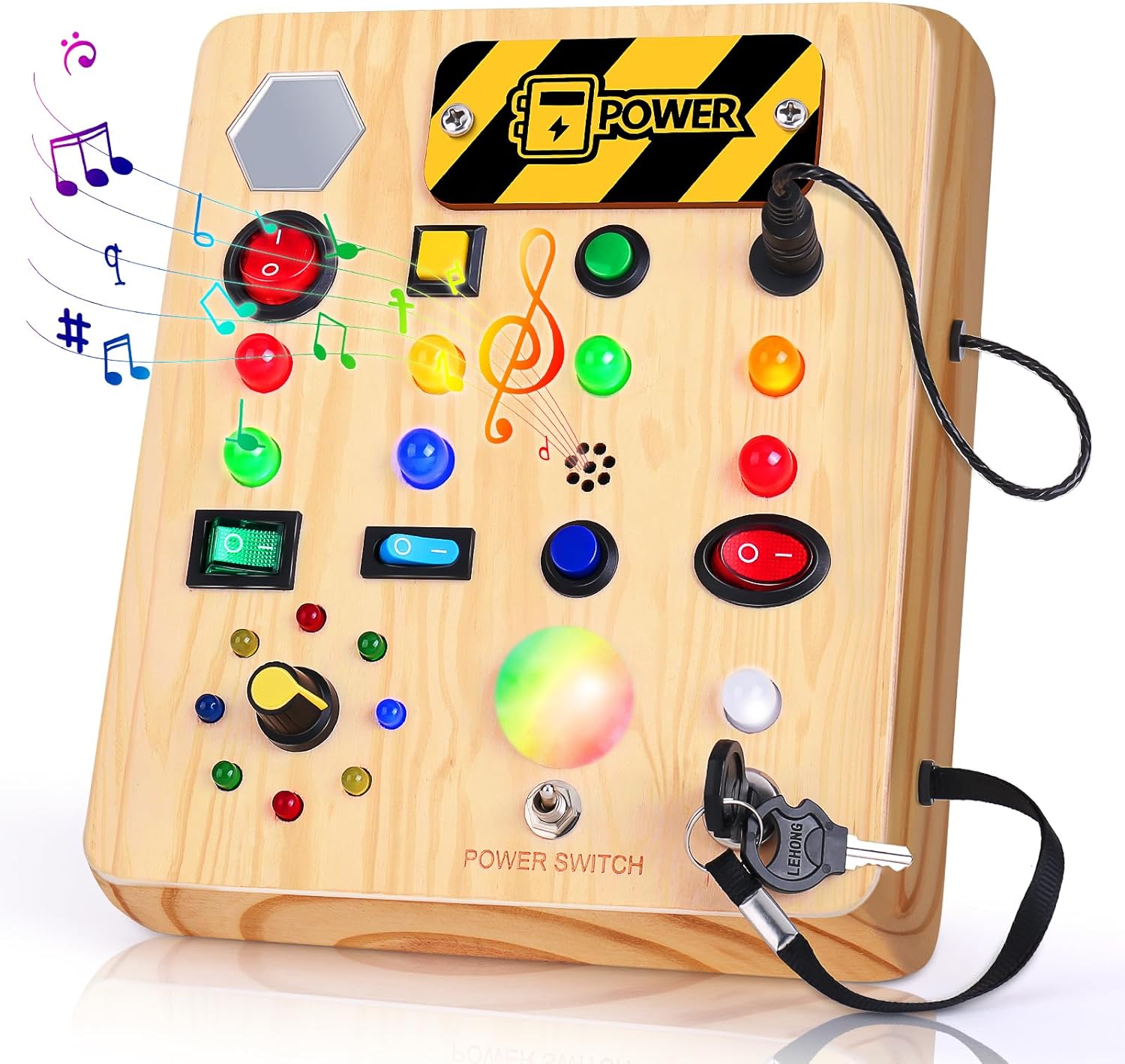 WonderChime - Musical Light-Up Montessori Activity Board for Toddlers
