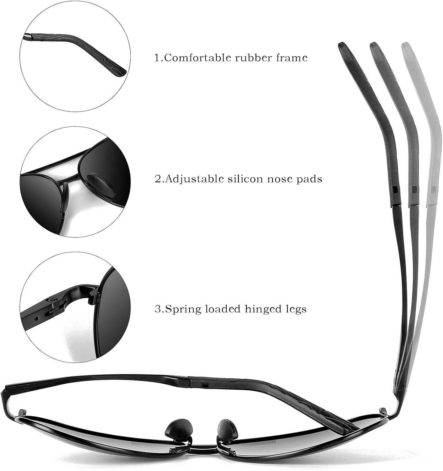 JoeyGlare - Lunettes de Soleil Aviateur Polarisées