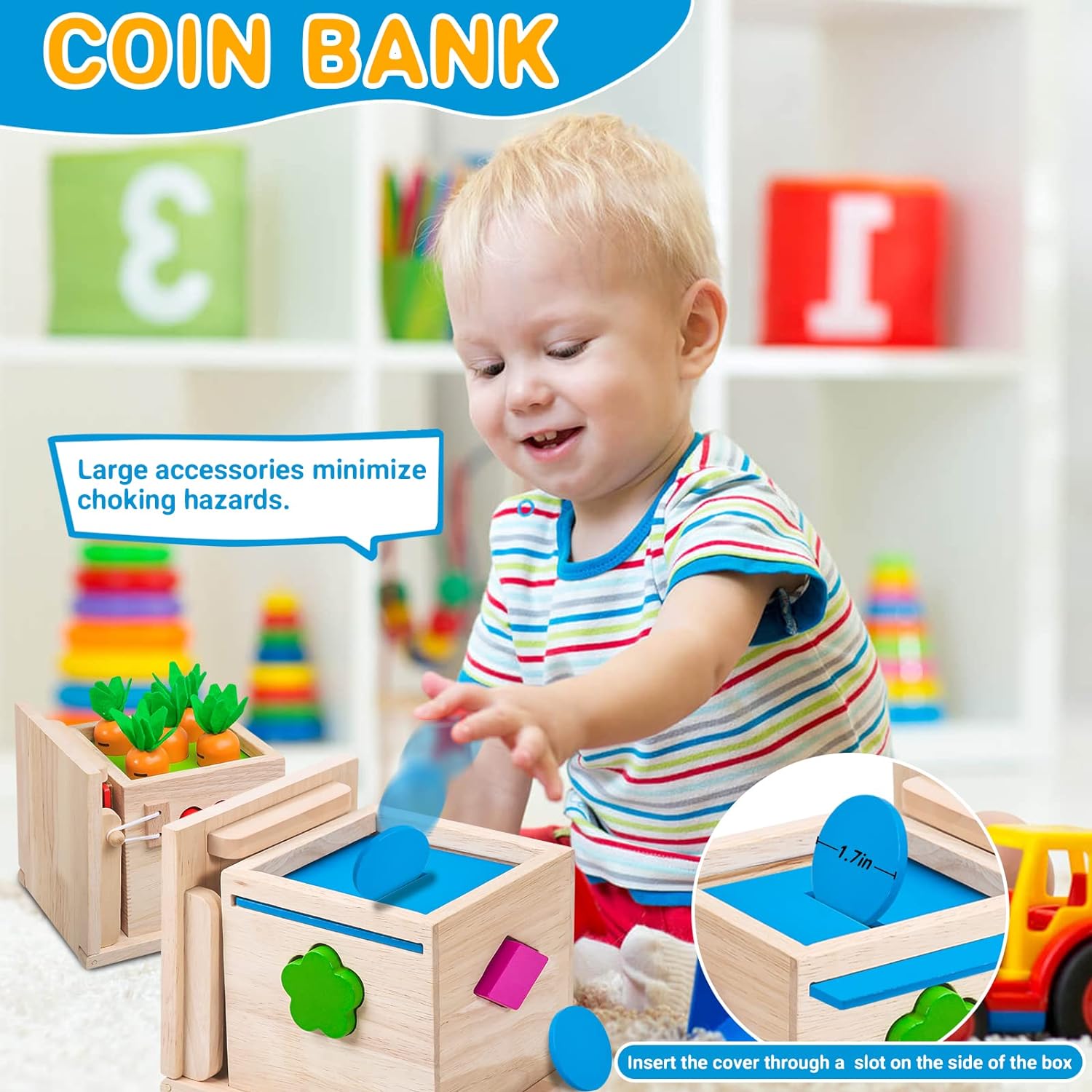 HavenWood Montessori Wooden Play Set - Educational Toy for Babies 6 Months+