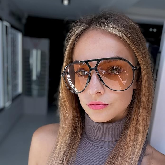 AmaraVision - Lunettes de Soleil Aviateur Rétro