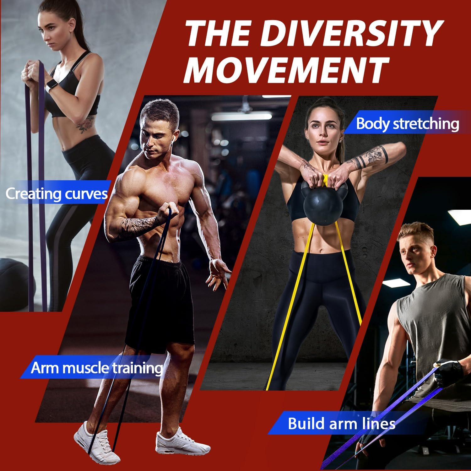 PowerBand - Set de bandes de résistance pour la musculation