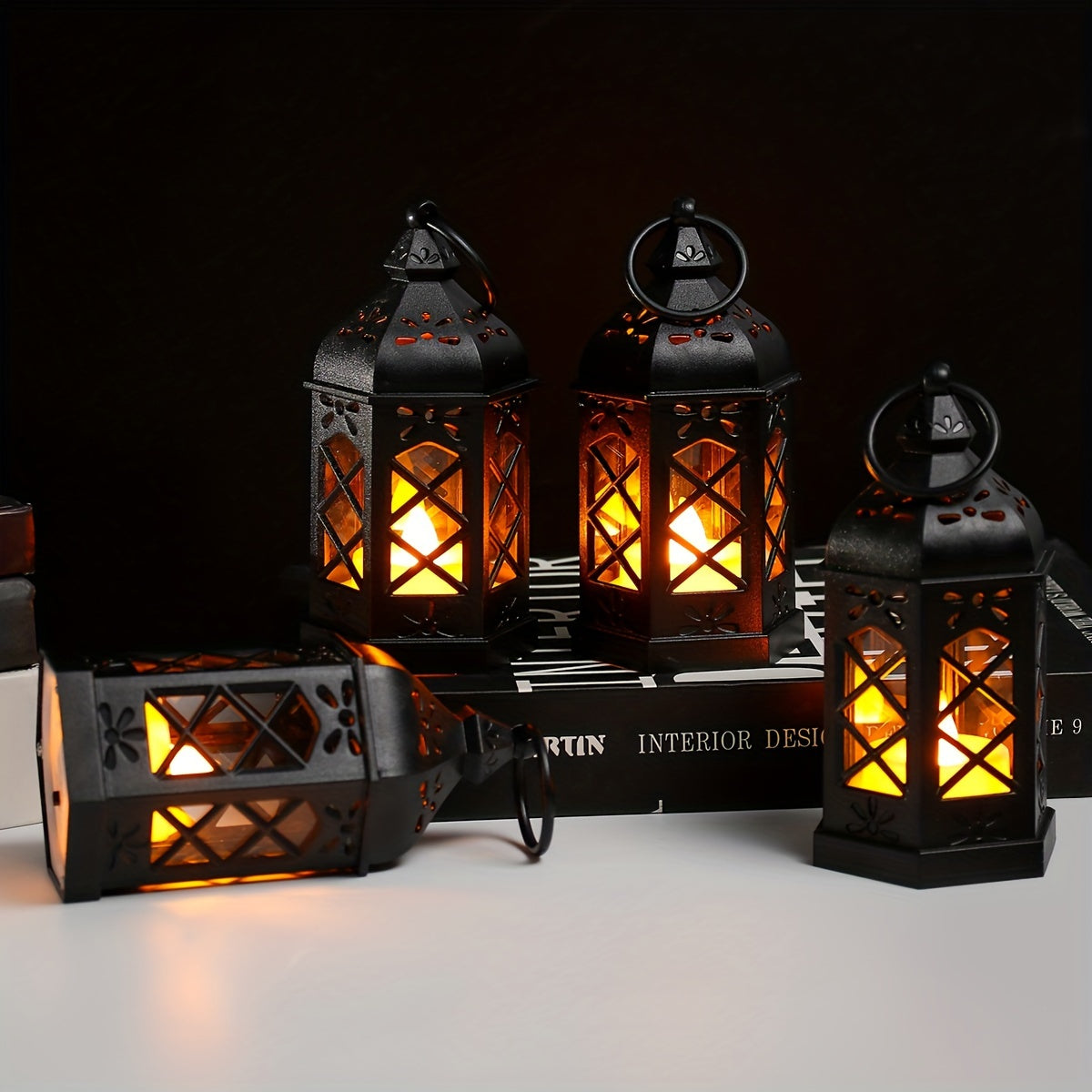 LuxeGlow Lanterns - Rustic LED Lantern Set for a Festive Ambience