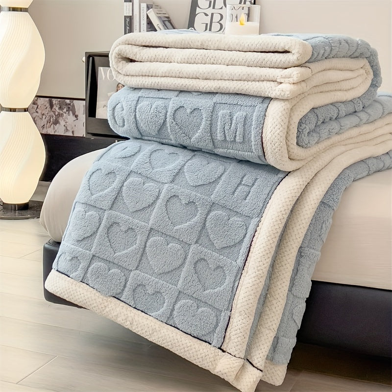 ClementWrap - Reversible Coral Fleece Throw Blanket