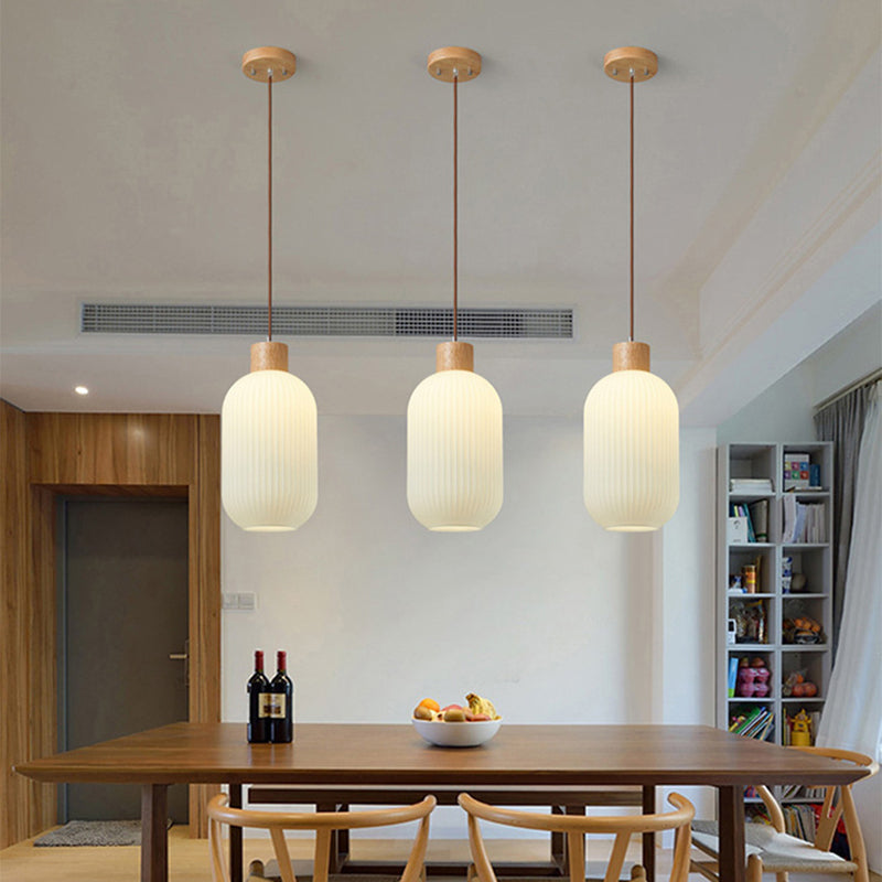 VintageLight - Wood and Glass Pendant with Vintage Charm