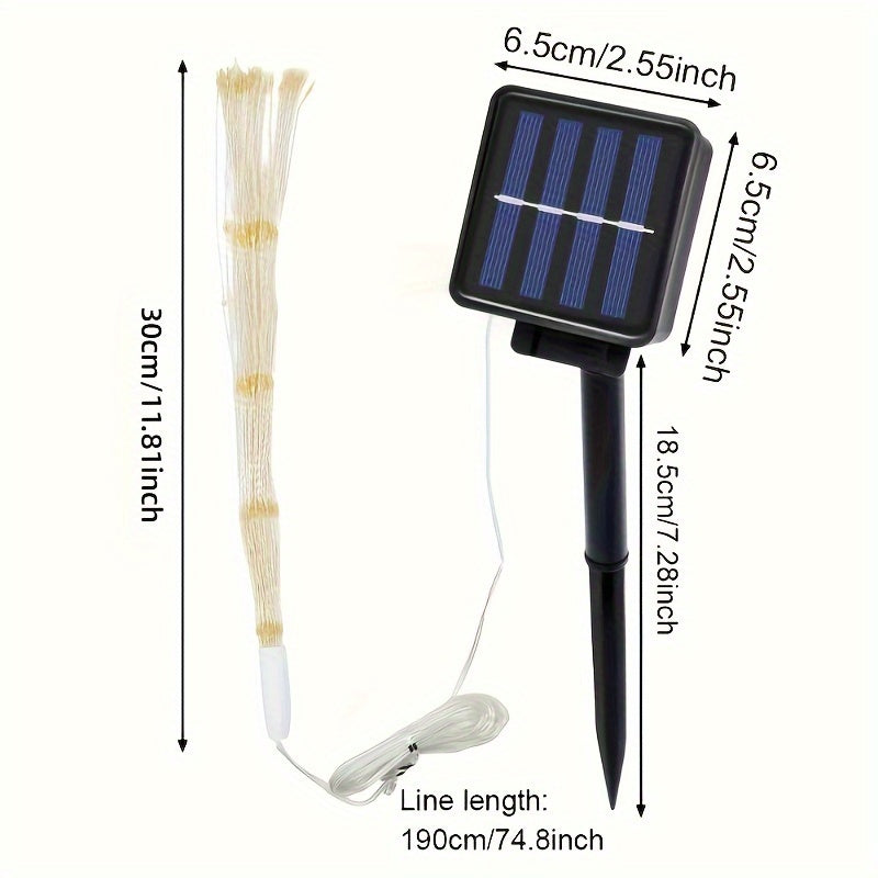 Ryvine - 90-Bulb Solar LED Garden String Lights