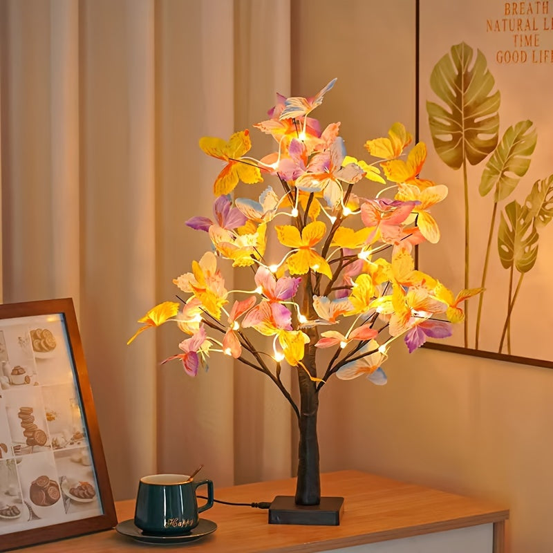 GlowBirch - Decorative Birch & Butterfly LED Lamp