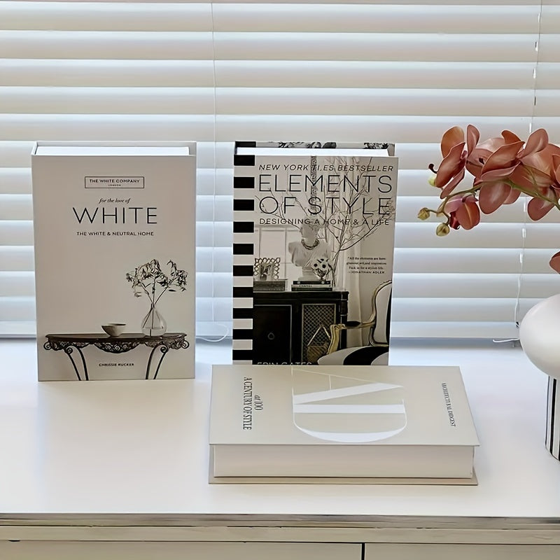 ChicDecor - Set of 3 Elegant Decorative Books for Your Home