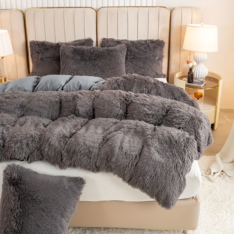 IndulgeNest - Ultra Soft Plush Duvet Cover Set with Zip Closure
