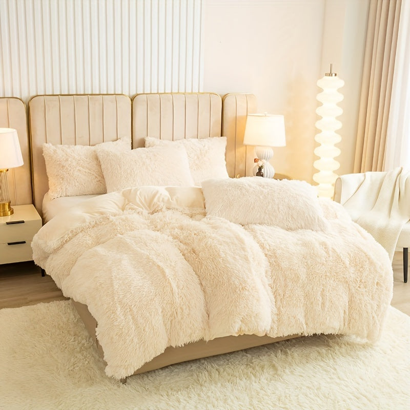 IndulgeNest - Ultra Soft Plush Duvet Cover Set with Zip Closure